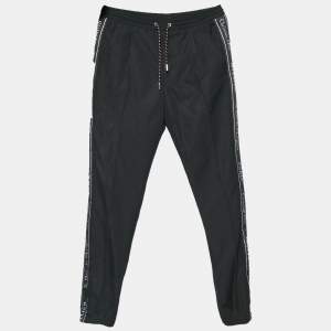 Pre Owned Dior Homme Side Logo Tape Wool Joggers S
