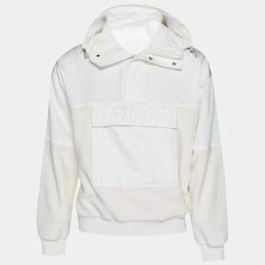 Pre Owned هودي ديور أوم كريمي قطن وصوف مقاس صغير