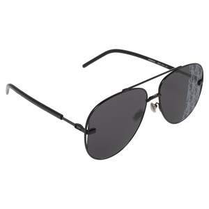 Pre Owned Dior Black Metal DIORSCALE Aviator Sunglasses
