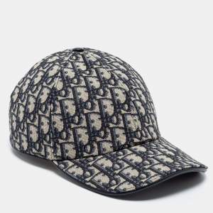 Dior Homme Navy Blue Oblique Jacquard Baseball Cap L
