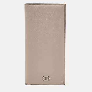 Dior Beige Leather Long Vertical Wallet