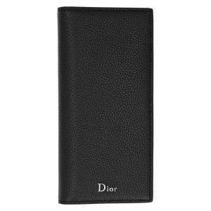 Dior Black Leather Classic Long Bifold Wallet
