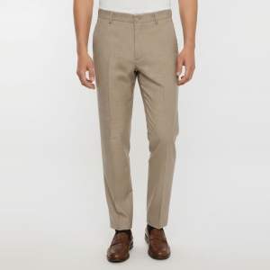 مملوكة مسبقًا Dior Beige Wool Straight Fit Cuffed Hem Trousers L