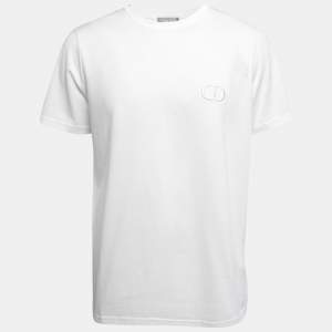 Dior Homme White CD Icon Cotton Crew Neck T-Shirt M