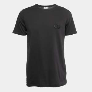 Dior Homme Black CD Icon Cotton Crew Neck T-Shirt L