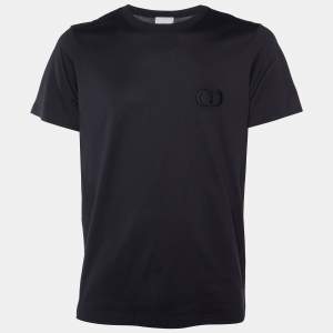 Dior Homme Black CD Icon Cotton Crew Neck T-Shirt L
