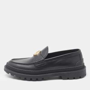 Dior Black Leather Explorer Loafers Size 41