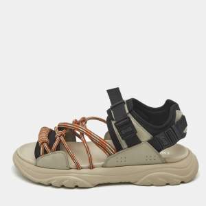 Dior Grey Leather H-Town Flat Sandals Size 41