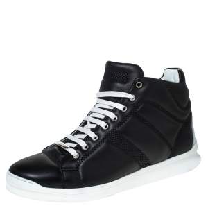 Dior Black Leather High-Top Sneakers Size 43.5 