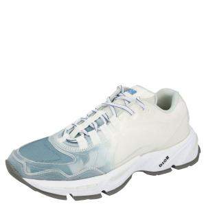 Dior White/Blue Fabric CD1 Sneakers Size EU 42