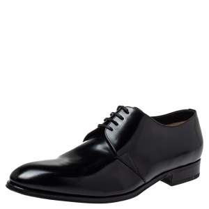 Dior Black Leather Lace Up Derby Size 46