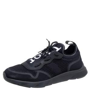 Dior Black Knit Fabric B21 Neo Low Top Sneakers Size 41