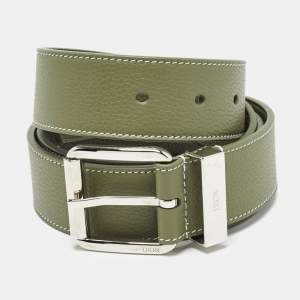 Dior Green Leather Buckle Belt 105 CM