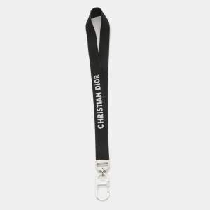 Dior Black Canvas Logo Lanyard 