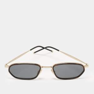 Dior Black/Gold Diorshock Oval Sunglasses