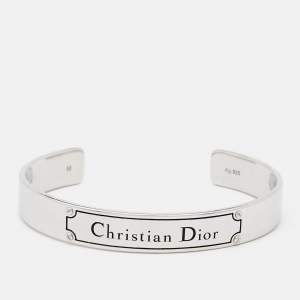 Dior Couture Logo Enamel Sterling SIlver Bracelet M