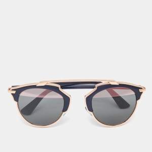 Dior Navy Blue/Black So Real Aviator Sunglasses