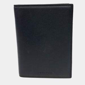 Pre Owned Dior Homme Black Leather Passport Wallet