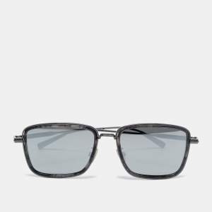 Pre Owned Dior Dark Grey Mirrored DiorBlackSuit S9U Rectangle Sunglasses 