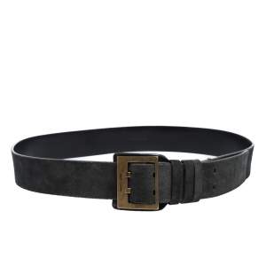 Dior Homme Black Suede Buckle Belt 100CM