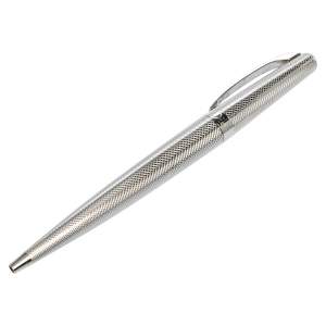 Christian Dior Stylos Silver Tone Guilloche Ballpoint Pen