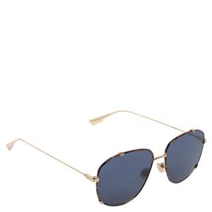 Dior Gold Tone/Brown Havana Monsieur 3 Aviator Sunglasses