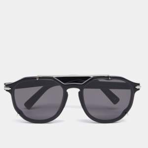 Pre Owned Dior Black Acetate BlackSuit RI Pantos Sunglasses