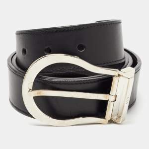 Dior Homme Black Leather Buckle Belt 90CM