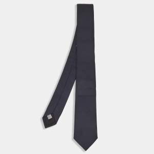 Dior Midnight Blue Silk Skinny Tie 