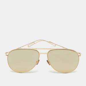 Dior Homme Gold/Black Mirrored DIOR0205S Aviator Sunglasses