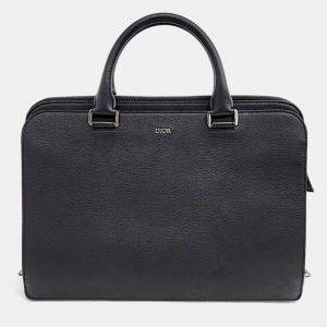 Dior Black Leather Briefcase