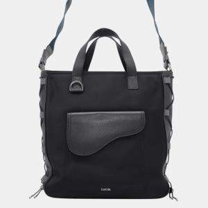 Dior Black Nylon Leather Sacai  Bag