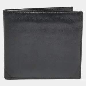 Dior Black Logo Embossed Leather Bifold Wallet