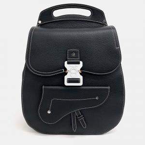 Pre Owned Dior Black Leather Dior Homme Gallop Backpack