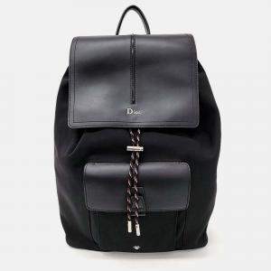 Pre Owned Dior Black Leather Dior Homme Motion Backpack