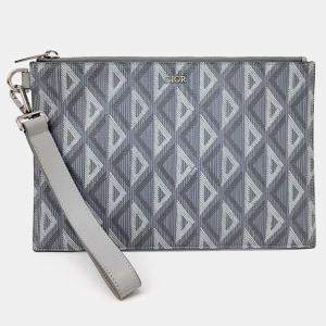 Pre Owned Dior Grey PVC A5 Pouch