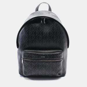 Pre Owned Dior Homme Rider Cd Diamond Backpack  Pvc-Coated Canvas And Leather  Black/Gray