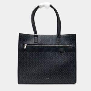 Pre Owned Dior Black Fabric Safari Tote Bag