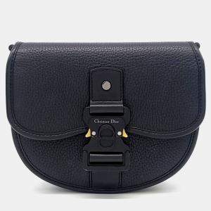 مملوكة مسبقًا Dior Black Leather Gallup Mini Messenger Bag