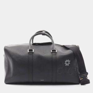 Pre Owned Christian Dior X Erl Saddle Bag Boston Leather Black