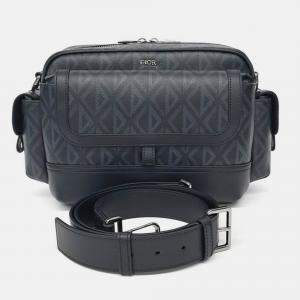 Pre Owned Dior Black PVC Homme Heat the Road Messenger Bag 1ESME077CDP