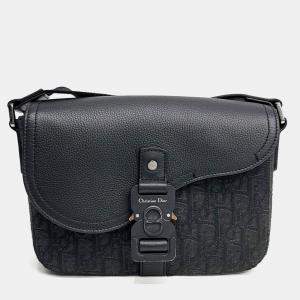 Pre Owned Dior Black Fabric Homme Saddle Mini Crossbody Bag