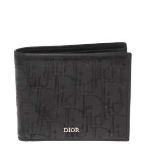 Dior Black Oblique Galaxy Leather Wallet