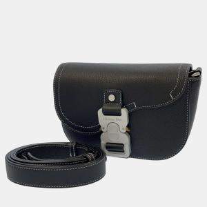 Dior Black Leather Saddle Pouch