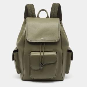 Dior Fatigue Green Leather Saddle Backpack