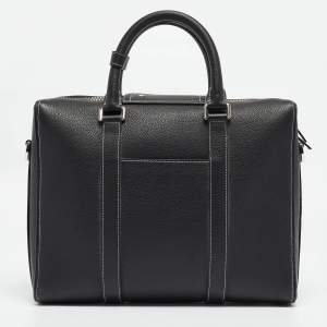 Dior Black Leather Lingot Briefcase Bag