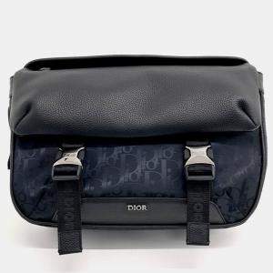 Dior Navy/Blue and Black Canvas Explorer Messenger Bag