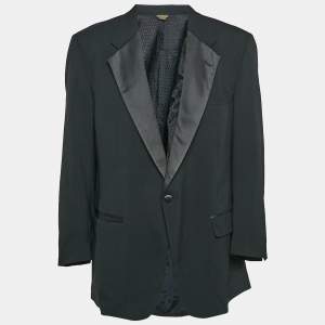 Christian Dior Monsieur Black Wool Tailored Blazer L