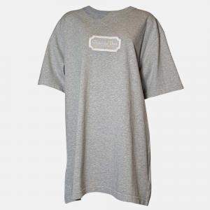 Pre Owned Dior Couture Grey Embroidery T-Shirt XL