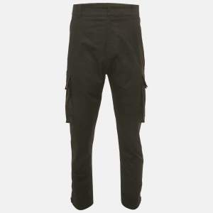 Pre Owned Dior Homme Black Cotton Cargo Pants M